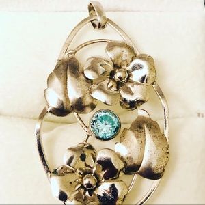 Bond Boyd Vintage Sterling Flower Pendant